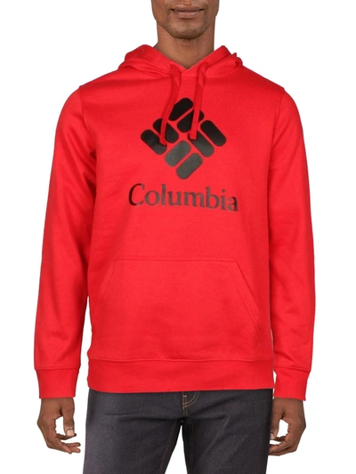 Shop Columbia Sportswear Mens Sweatshirt Fitness Hoodie In Red