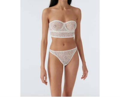 Shop Else Acacia Long Line Underwire Strapless Bra In Off White