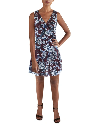 Shop Parker Womens Chiffon Ruffled Mini Dress In Multi