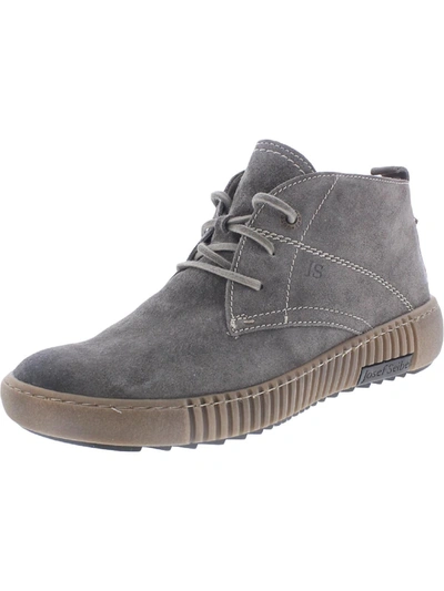 Shop Josef Seibel Womens Suede Lace-up Ankle Boots In Grey