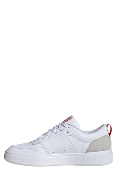 Shop Adidas Originals Park St. Tennis Sneaker In White/ Scarlet/ Grey 1