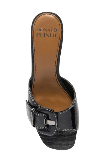 Shop Donald Pliner Cherry Buckle Mule Sandal In Black-black