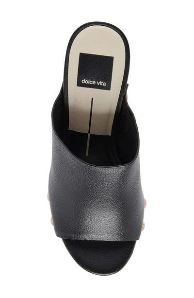 Shop Dolce Vita Emol Platform Sandal In Black Leather