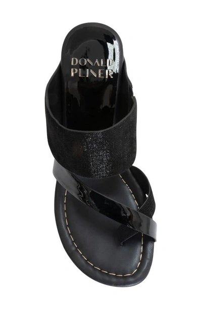 Shop Donald Pliner Gayle Wedge Sandal In Black-black