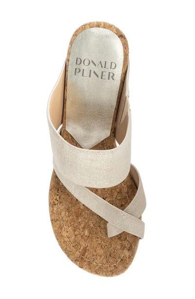 Shop Donald Pliner Gayle Wedge Sandal In Platino