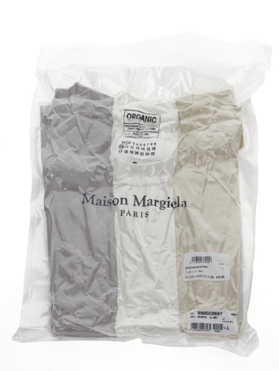 Shop Maison Margiela 3-pack T-shirts In Multicolor