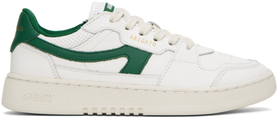 Axel Arigato Dice-a Panelled Leather And Suede Low-top Trainers In White/green