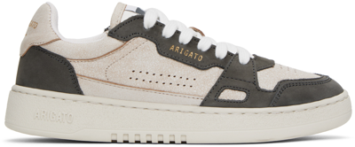 Shop Axel Arigato Beige & Gray Dice Lo Sneakers In Beige/dark Grey