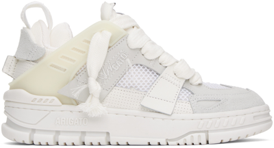 Shop Axel Arigato White Area Patchwork Sneakers In White/white