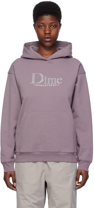 Shop Dime Purple Classic Remastered Hoodie In Plum Gray