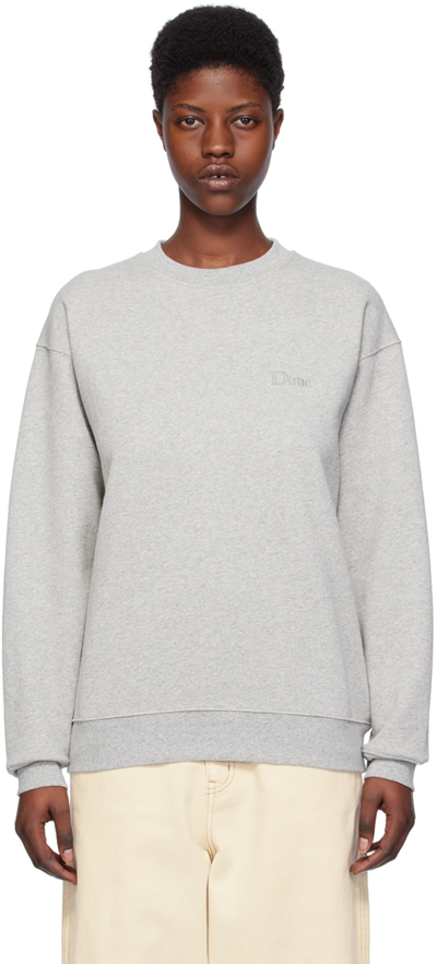 Shop Dime Gray Classic Sweatshirt In Heather Gray
