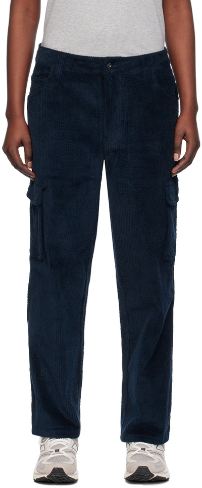 Dime Navy Relaxed Trousers In Navy