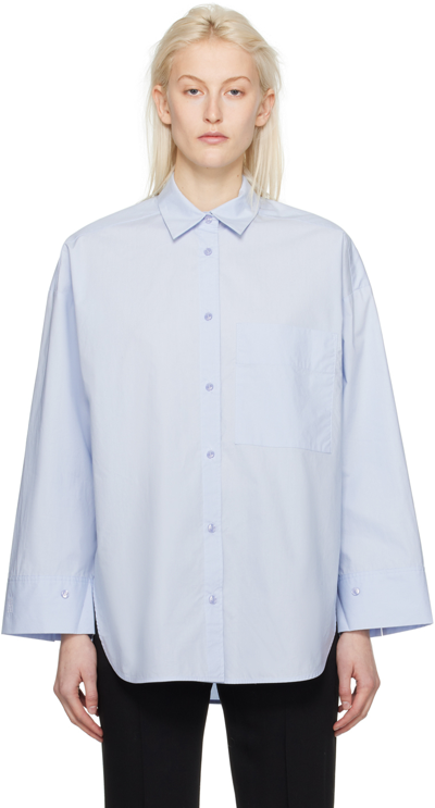 Shop By Malene Birger Blue Derris Shirt In 20c Periwinkle Blue