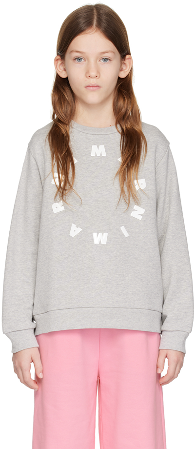 Shop Marni Kids Gray Crewneck Sweatshirt In 0m903