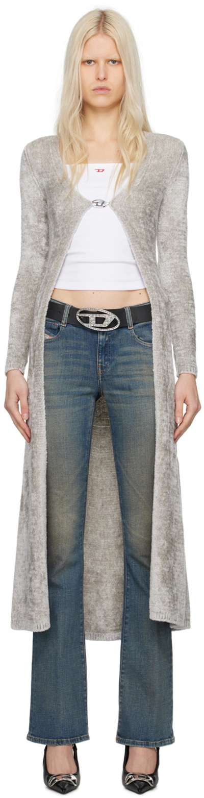 Shop Diesel Gray M-carol Cardigan In 72s