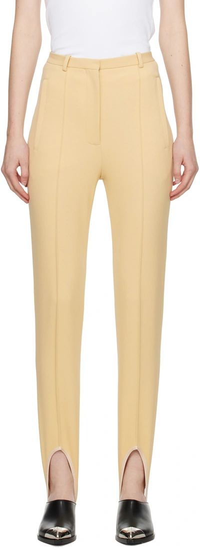 Shop Givenchy Beige Stirrup Trousers In 279 Golden Sand