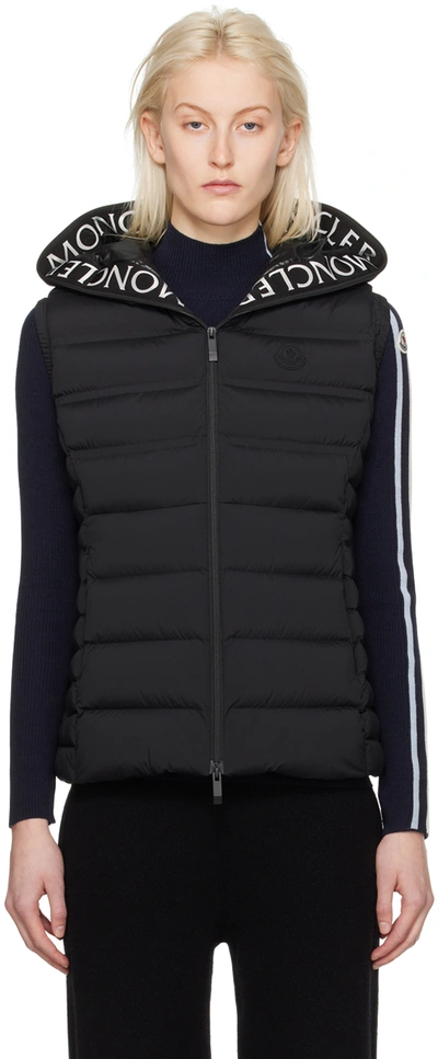 Shop Moncler Black Aliterse Down Vest In 999 Black