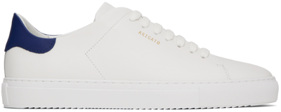 Shop Axel Arigato White & Navy Clean 90 Sneakers In White / Navy