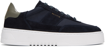 Shop Axel Arigato Khaki Orbit Vintage Sneakers In Dark Blue/dark Green