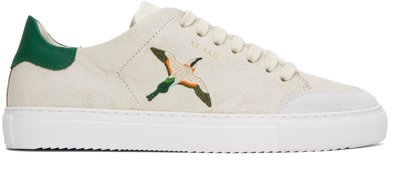 Shop Axel Arigato Beige & Green Clean 90 Triple B Bird Sneakers In Cremino/green