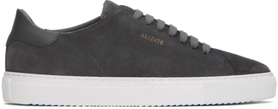 Shop Axel Arigato Gray Clean 90 Sneakers In Dark Grey / White
