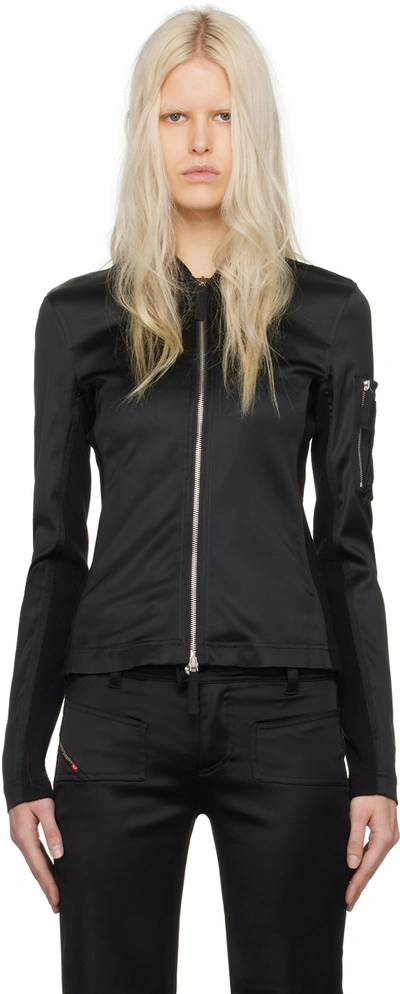 Shop Diesel Black T-opun Jacket In 9xx