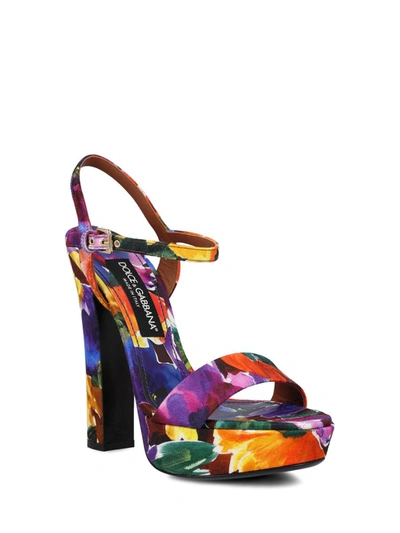 Shop Dolce & Gabbana Sandals In Flowers