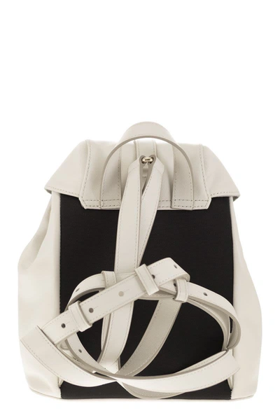 Shop Furla Flow - Leather Backpack In White