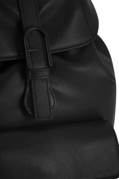 Shop Furla Flow - Leather Backpack In Black