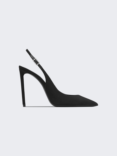 Shop Saint Laurent Zoe Slingback Pumps In Black