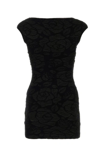 Shop Blumarine Woman Black Polyester Blend Mini Dress