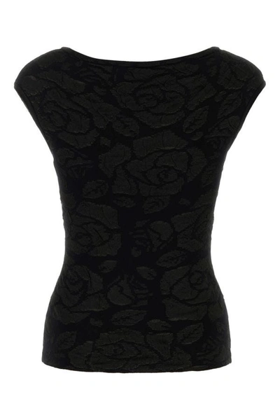 Shop Blumarine Woman Black Polyester Blend Top