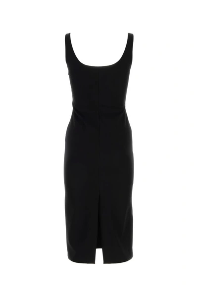 Shop Blumarine Woman Black Stretch Viscose Blend Dress