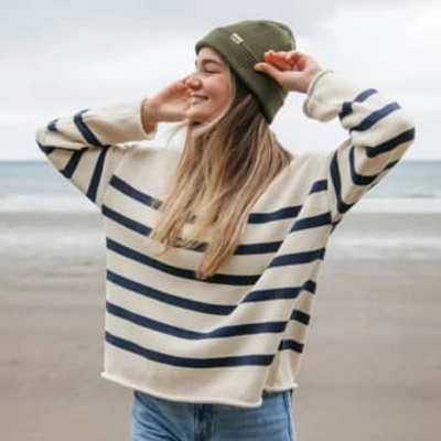 Shop Rapanui Offshore Oversized Striped Knitted Jumper