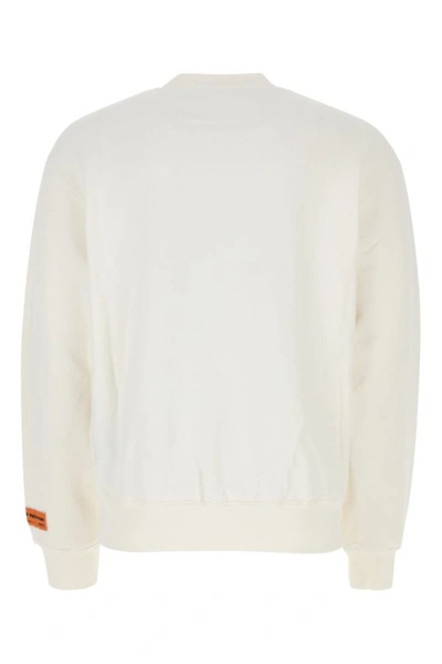 Shop Heron Preston Man Ivory Cotton Sweatshirt In White