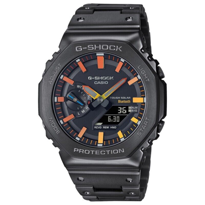 Pre-owned Casio G-shock Gm-b2100bpc-1ajf Rainbow X Black Metal Analog Digital Men Watch