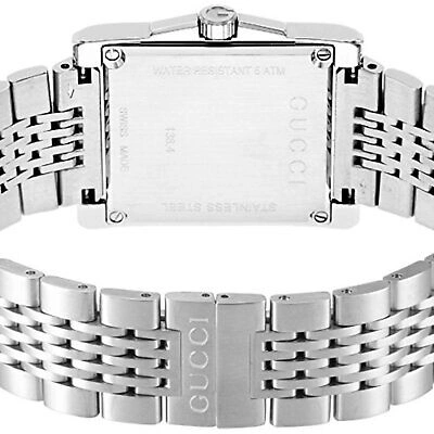 Pre-owned Gucci Watch Rectangle Silver Dial Date Ya138403 Mens F/s W/tracking Japan