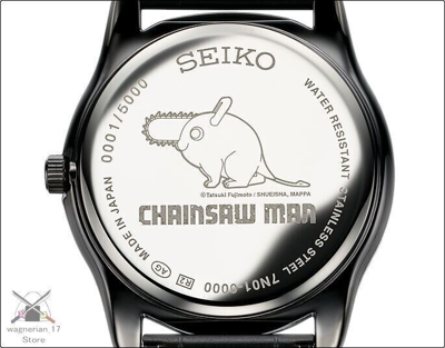 Pre-owned Seiko Chainsaw Man  Collaboration Watch Black Pochita Anime 2023 Made In Japan