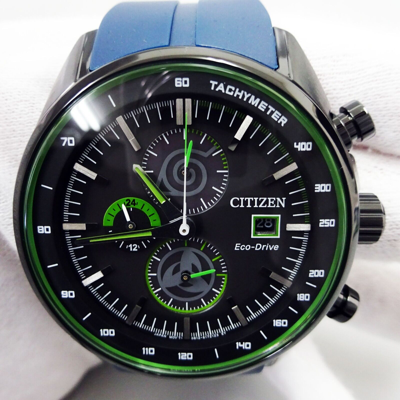 Pre-owned Citizen X Naruto Limited Collaboration Kakashi Ca0597-24e Eco-drive Men Watch