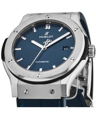 Pre-owned Hublot Classic Fusion Automatic 42mm Blue Dial Men's Watch 542.nx.7170.lr