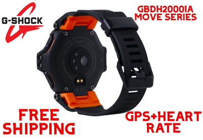 Pre-owned Casio G-shock Gbd-h2000-1a Move Series Gps + Heart Rate Monitor Watch - Black, Fitness