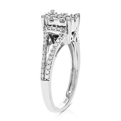 Pre-owned Vir Jewels 1/2 Cttw Lab Created Diamond Engagement Ring In Sterling Silver Prong Size 7 In White