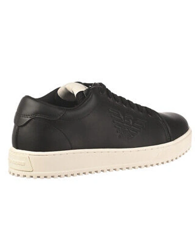 Pre-owned Emporio Armani Shoes Sneaker  Man Sz. Us 7,5 X4x581xn645 K001 Black
