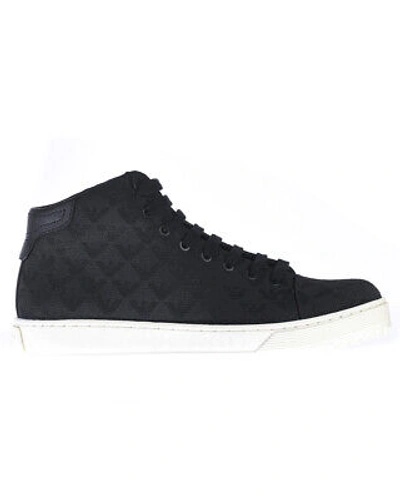 Pre-owned Emporio Armani Shoes Sneaker  Man Sz. Us 10 X4z103xn215 K001 Black