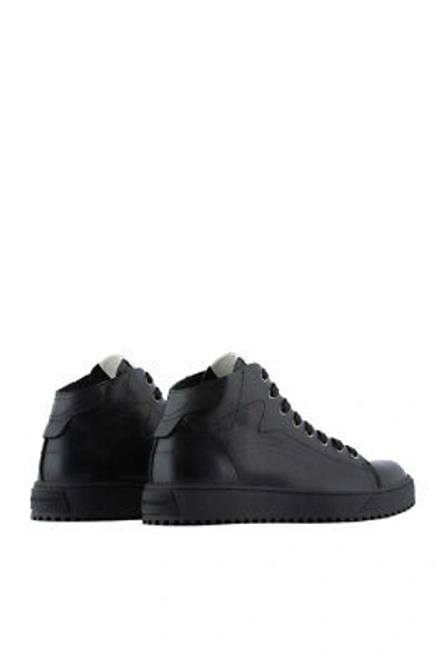 Pre-owned Emporio Armani Shoes Sneaker  Man Sz. Us 10 X4z101xn163 K001 Black