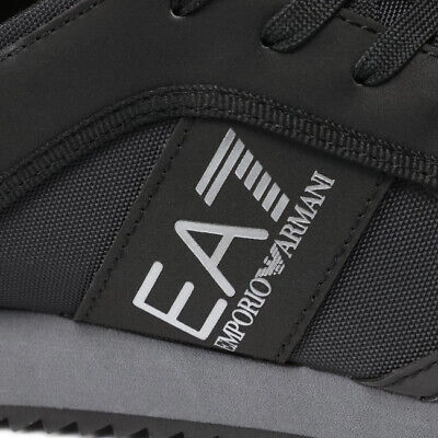Pre-owned Ea7 Shoes Sneaker Emporio Armani  Man Sz. Us 6,5 X8x027xk219 Q226 Black