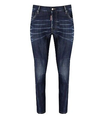 Pre-owned Dsquared2 Tidy Biker Blue Jeans Man