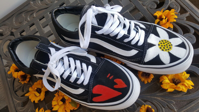 Pre-owned Vans Authentic Gdragon  Old Skool Black Limited Hand Painted Shoes Womens Bigbang