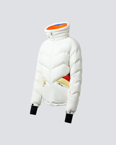 Pre-owned Perfect Moment 'apres Duvet' Ski Jacket White Size L - Msrp $640 $400 Off