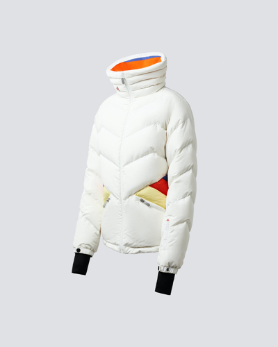 Pre-owned Perfect Moment 'apres Duvet' Ski Jacket White Size L - Msrp $640 -50% Off